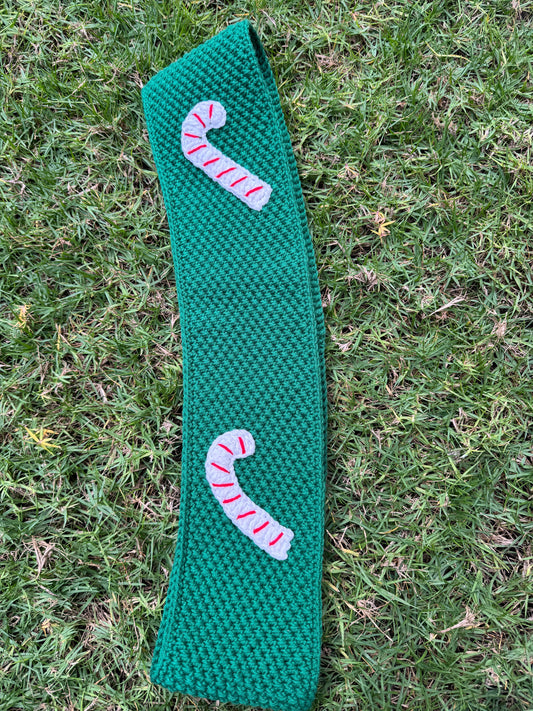 Candy Cane Green Scarf