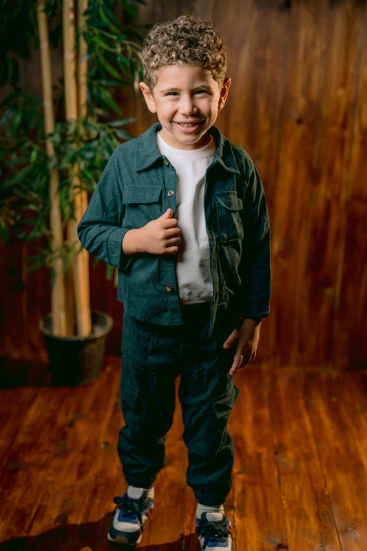 Velvet Dark Green Set