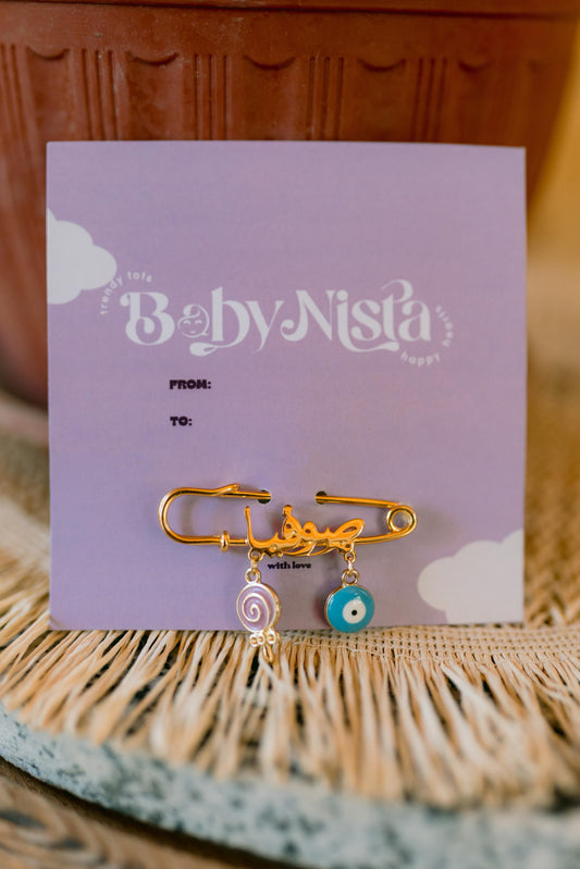 Personalized Pin with charms