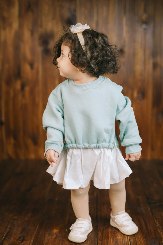 Sweatshirt Dress in Mint