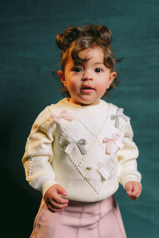 White Bows Pullover