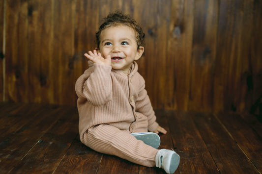 Unisex Knit Onesie in Cashmere