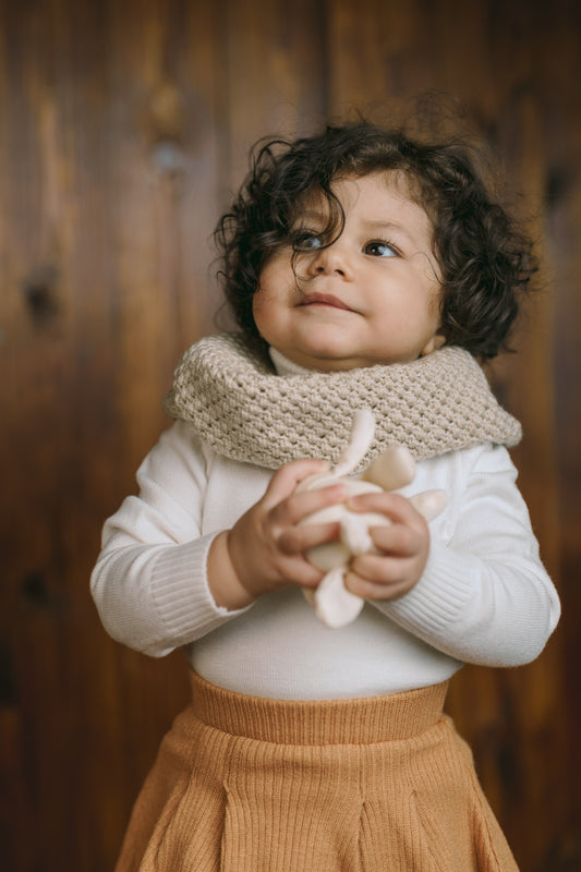 Little Girls' Turtle Neck in White