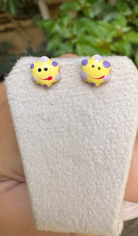 Sunny Smiles in purple Earrings