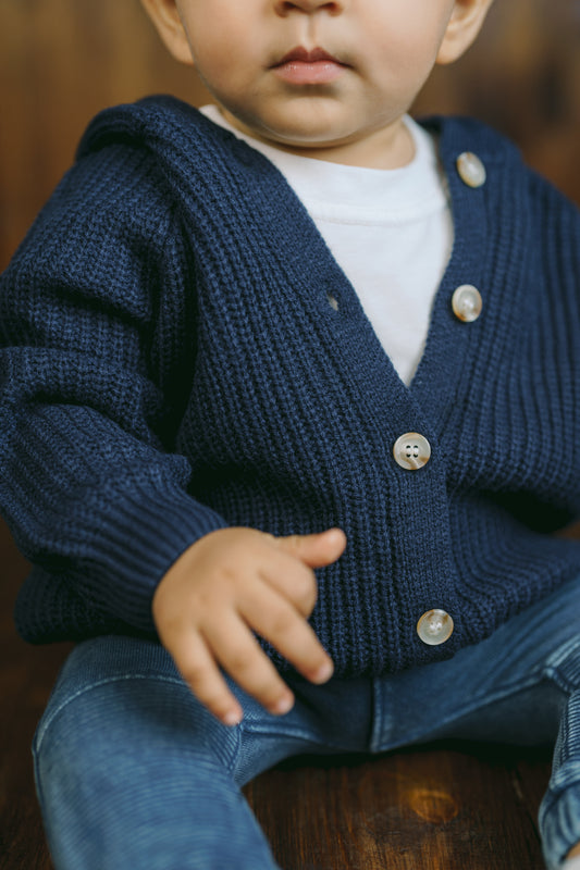 Blue Knit Cardigan