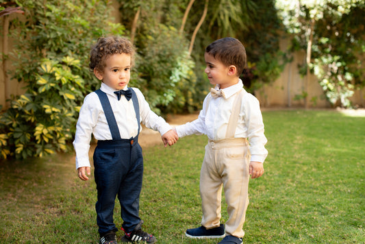 Beige Salopette & White Chemise