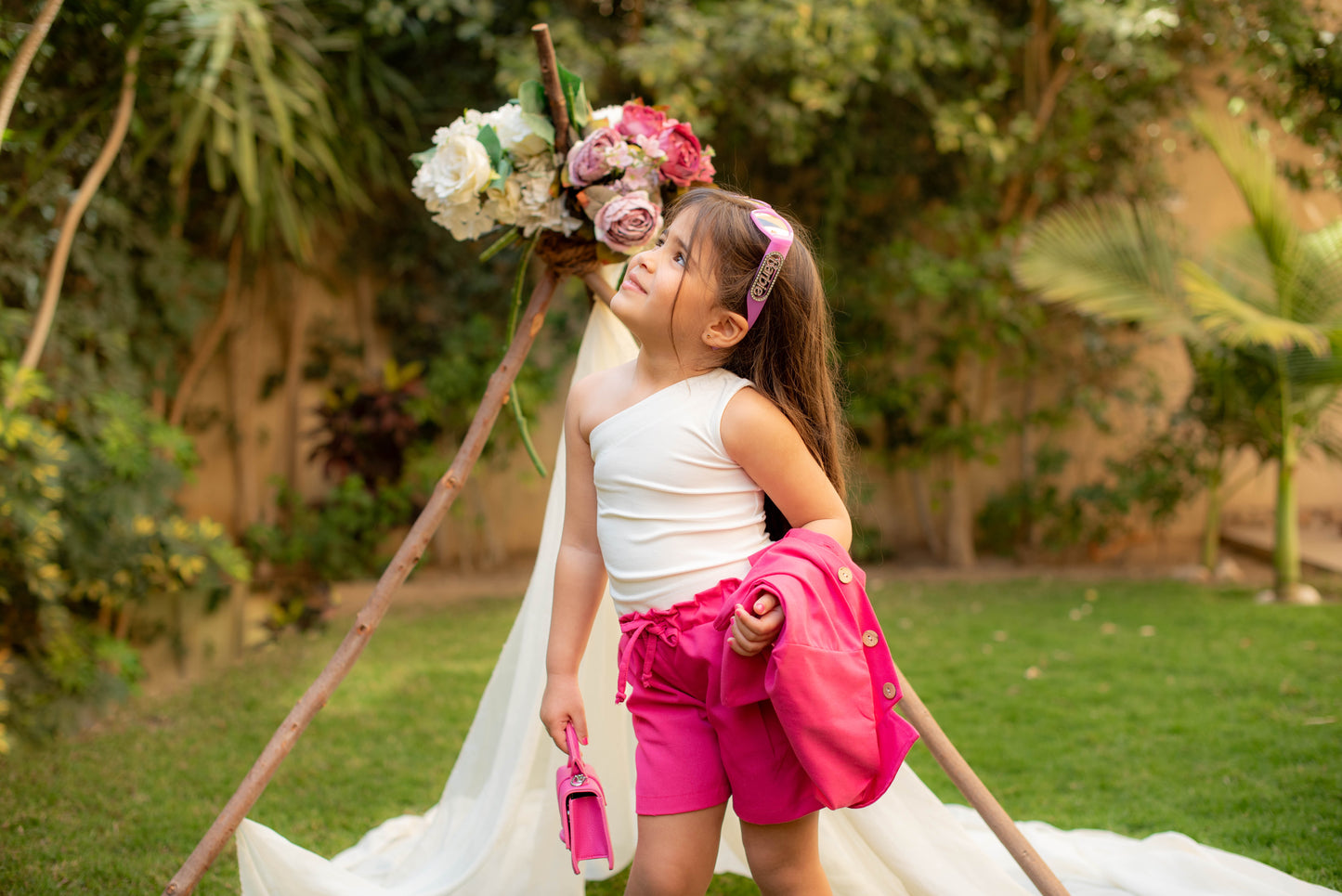 Fuchsia Linen 3-Piece Set