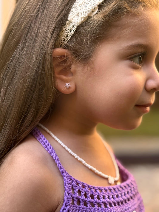 Purple Star Earrings