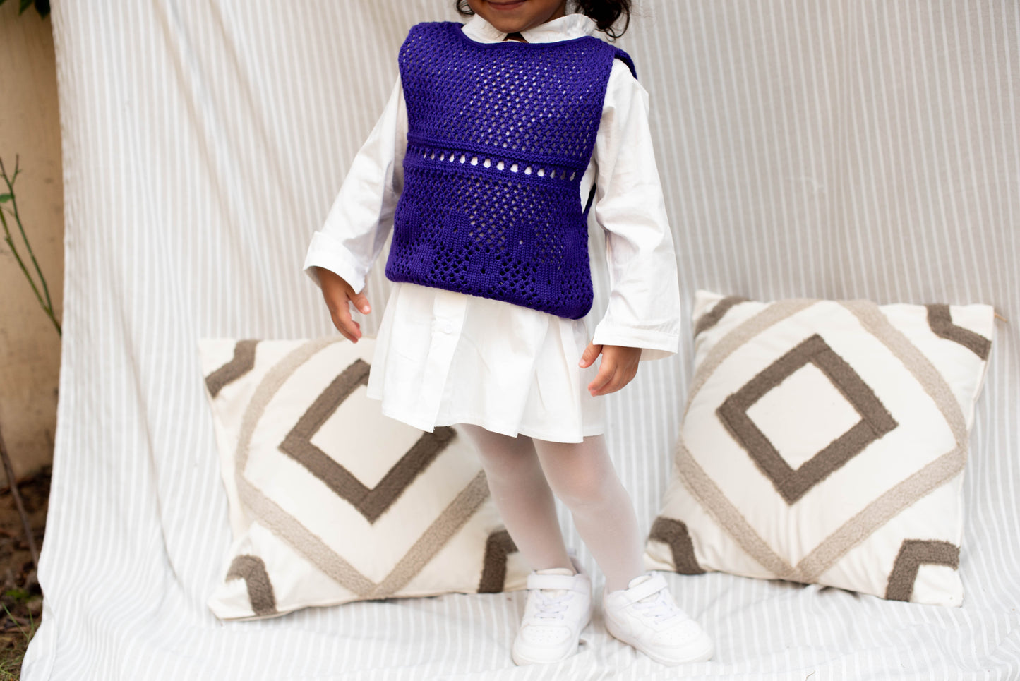 Knit Vest in Purple