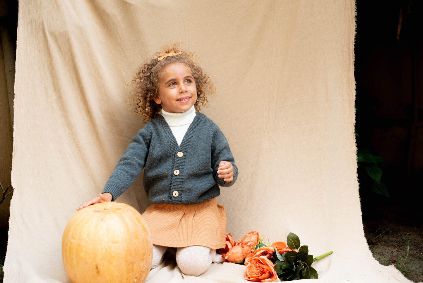 Little Girls' Turtle Neck in White