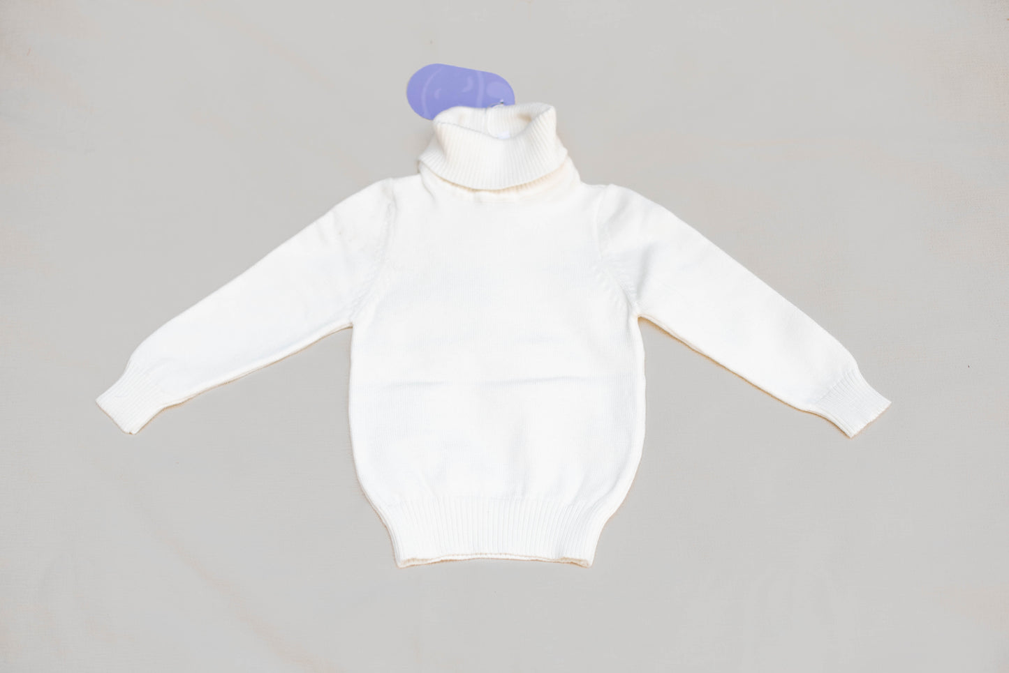 Little Girls' Turtle Neck in White
