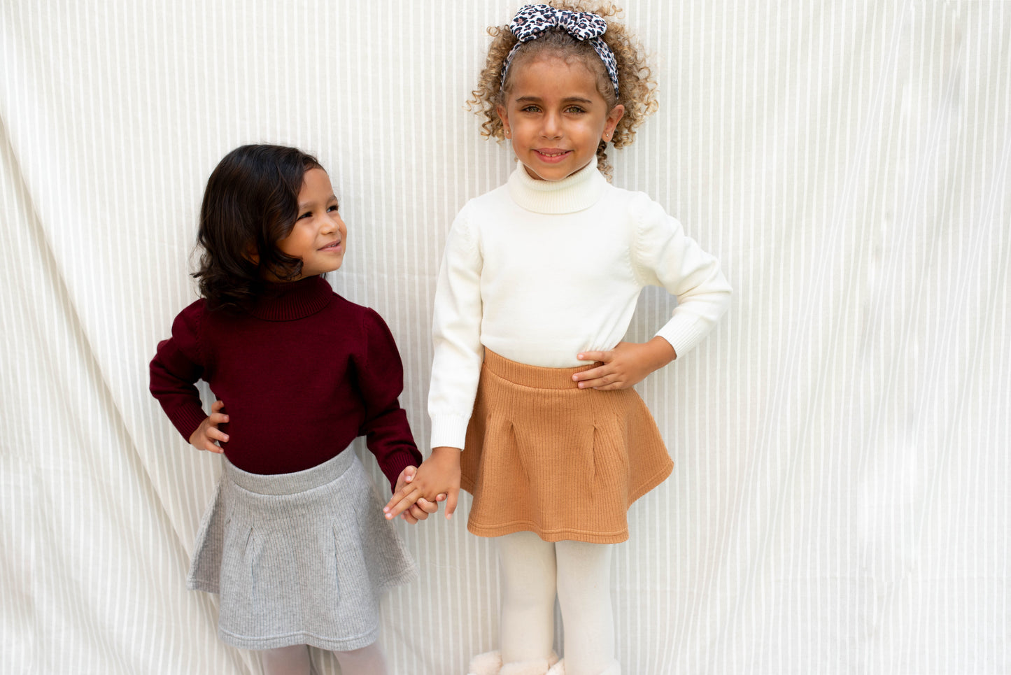 Little Girls' Turtle Neck in Burgundy