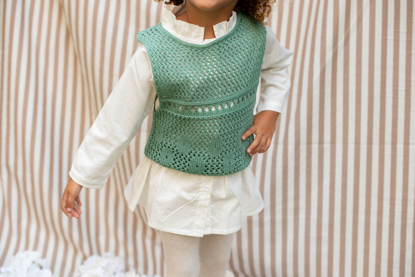 Knit Vest in Mint