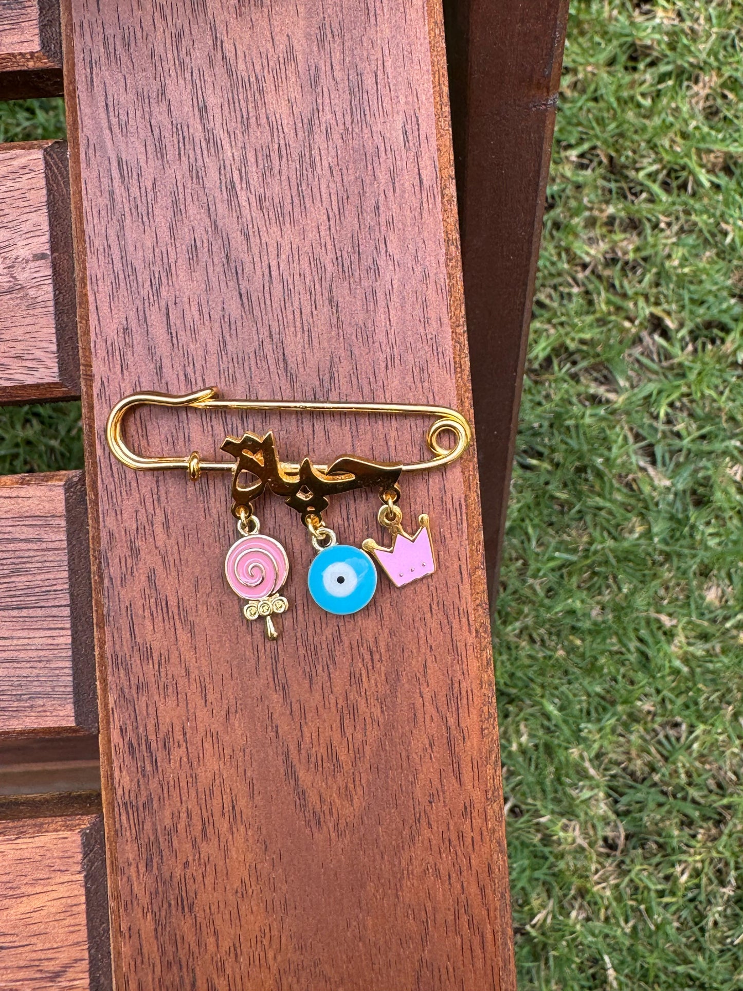 Name with Charms Pin