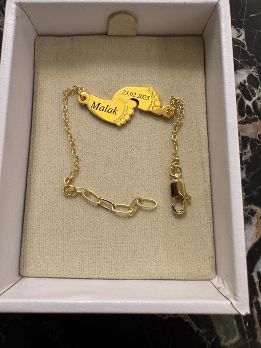 Baby Footprint Bracelet