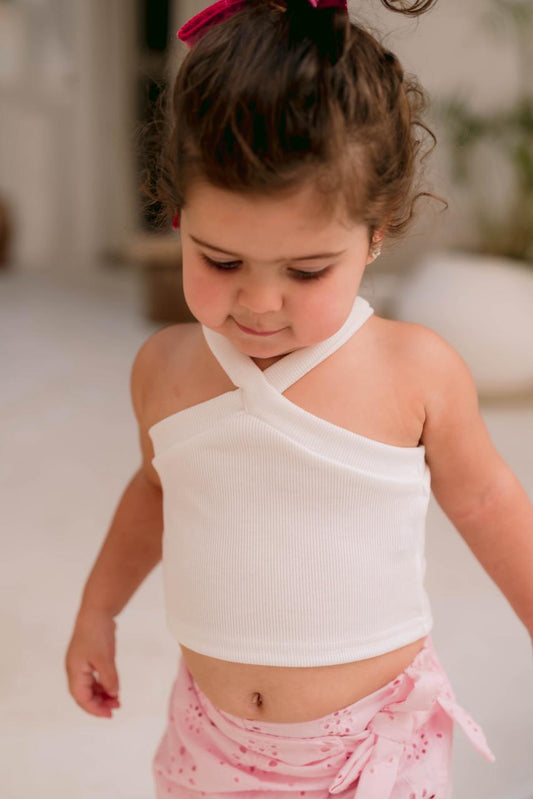 White Cross Top