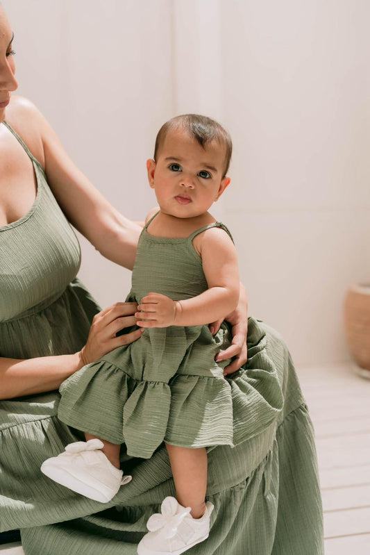 Green Dress with Bow