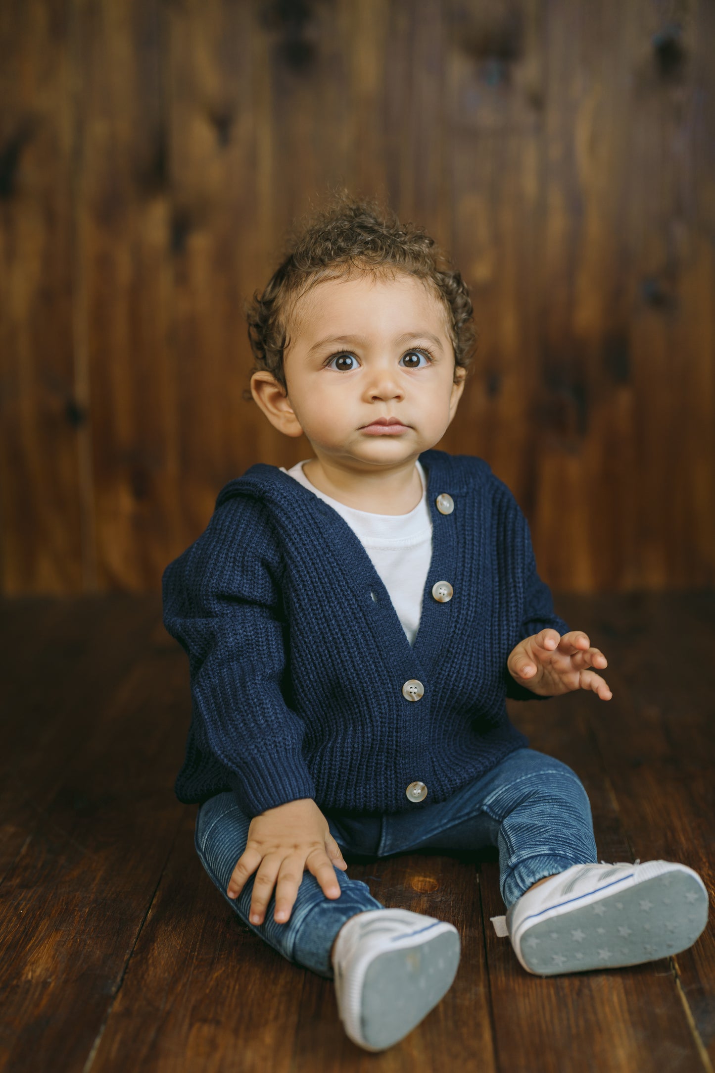 Blue Knit Cardigan