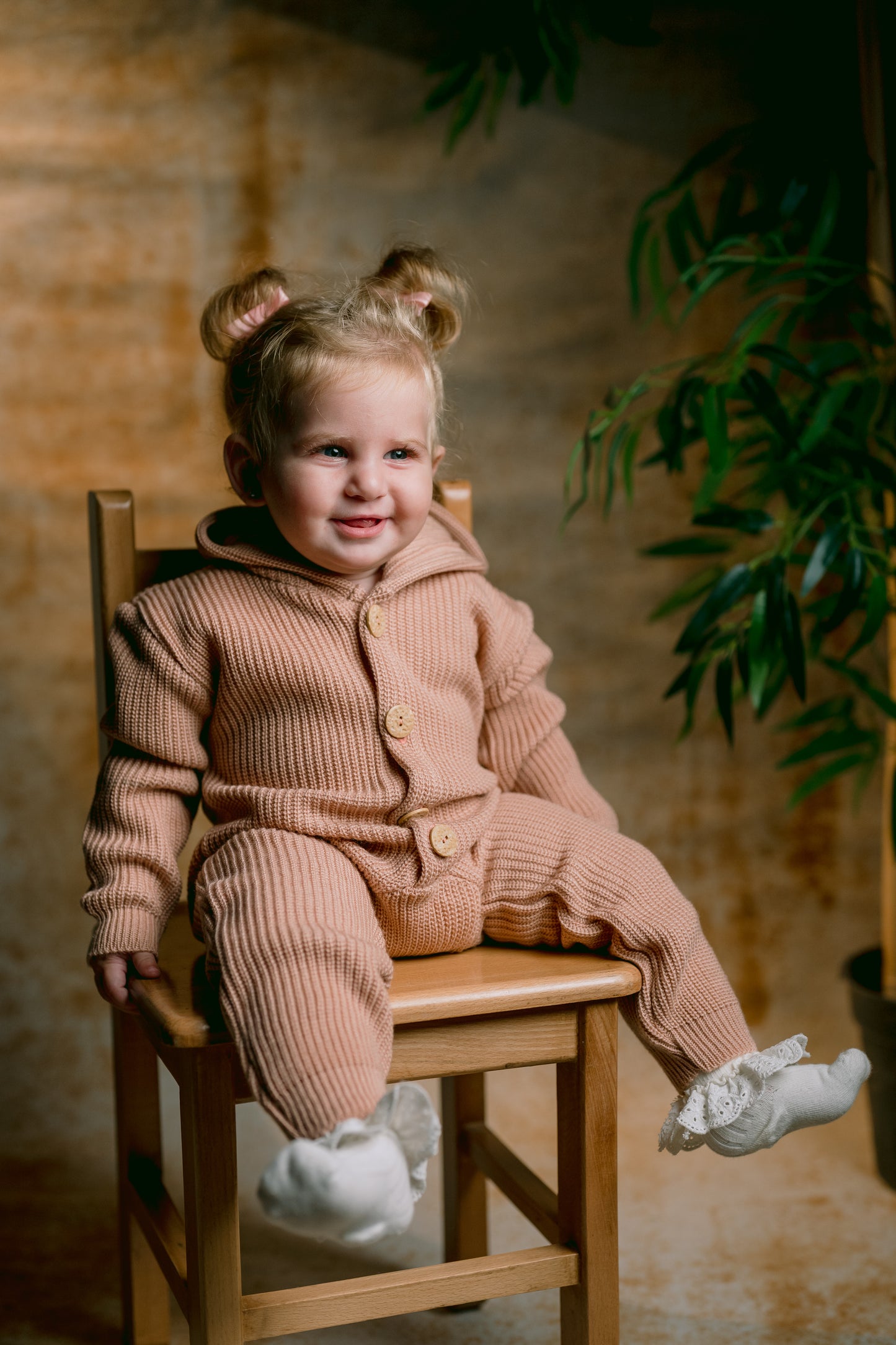 Unisex Knit Onesie in Cashmere