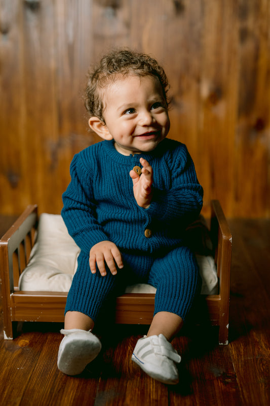 Blue Knit Set