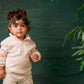 Fleeced Beige Half Zipper Set