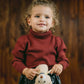 Little Girls' Turtle Neck in Burgundy