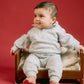 Fleeced Grey Half Zipper Set