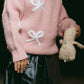Pink Bow Knit Pullover
