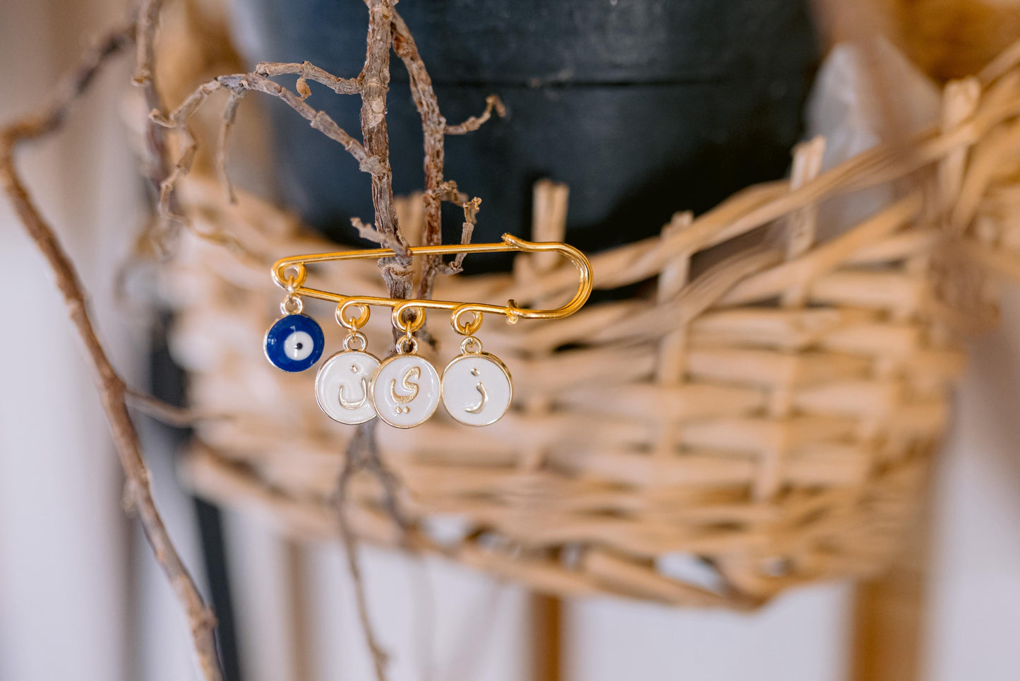 Letters Charms Pin