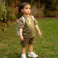 Mini Boss Cotton set  in Olive Green