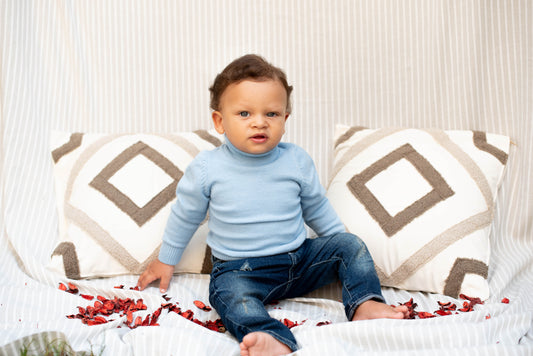 Boys' Classic Half Collar in Baby Blue