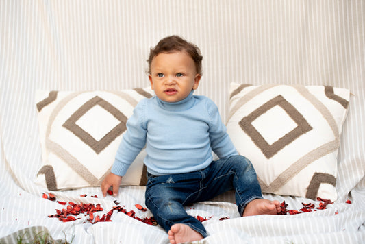 Boys' Classic Half Collar in Baby Blue