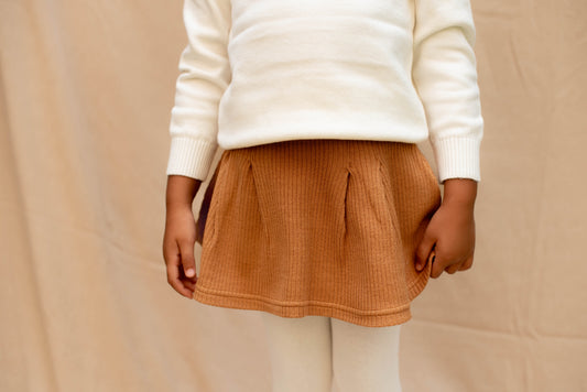 Wool Skirt in Pumpkin Orange