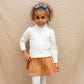 Little Girls' Turtle Neck in White