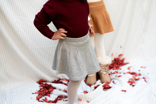 Wool Skirt in Grey