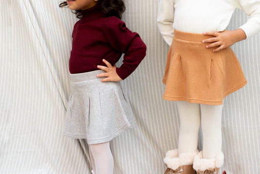 Wool Skirt in Grey