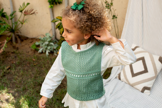 Knit Vest in Mint