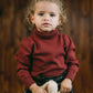 Little Girls' Turtle Neck in Burgundy