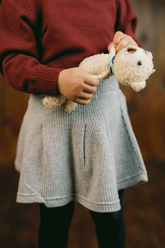 Wool Skirt in Grey