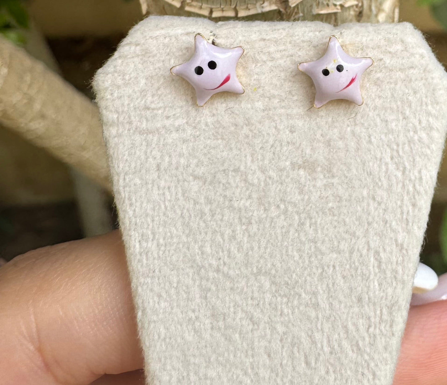 Purple Star Earrings