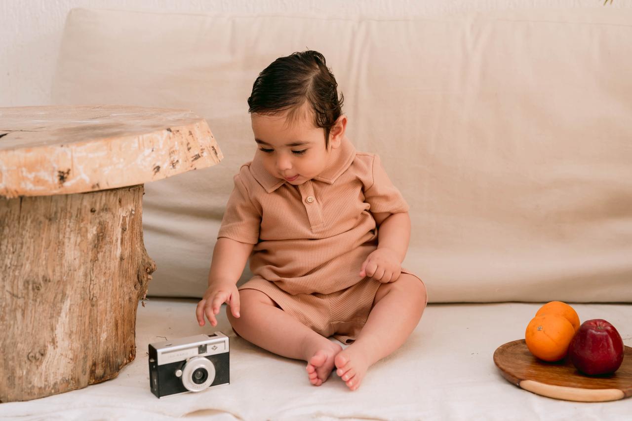 Brown Polo Cotton Set