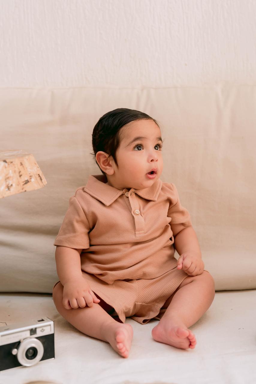 Brown Polo Cotton Set
