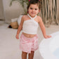 Embroidered Pink Skort