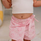 Embroidered Pink Skort