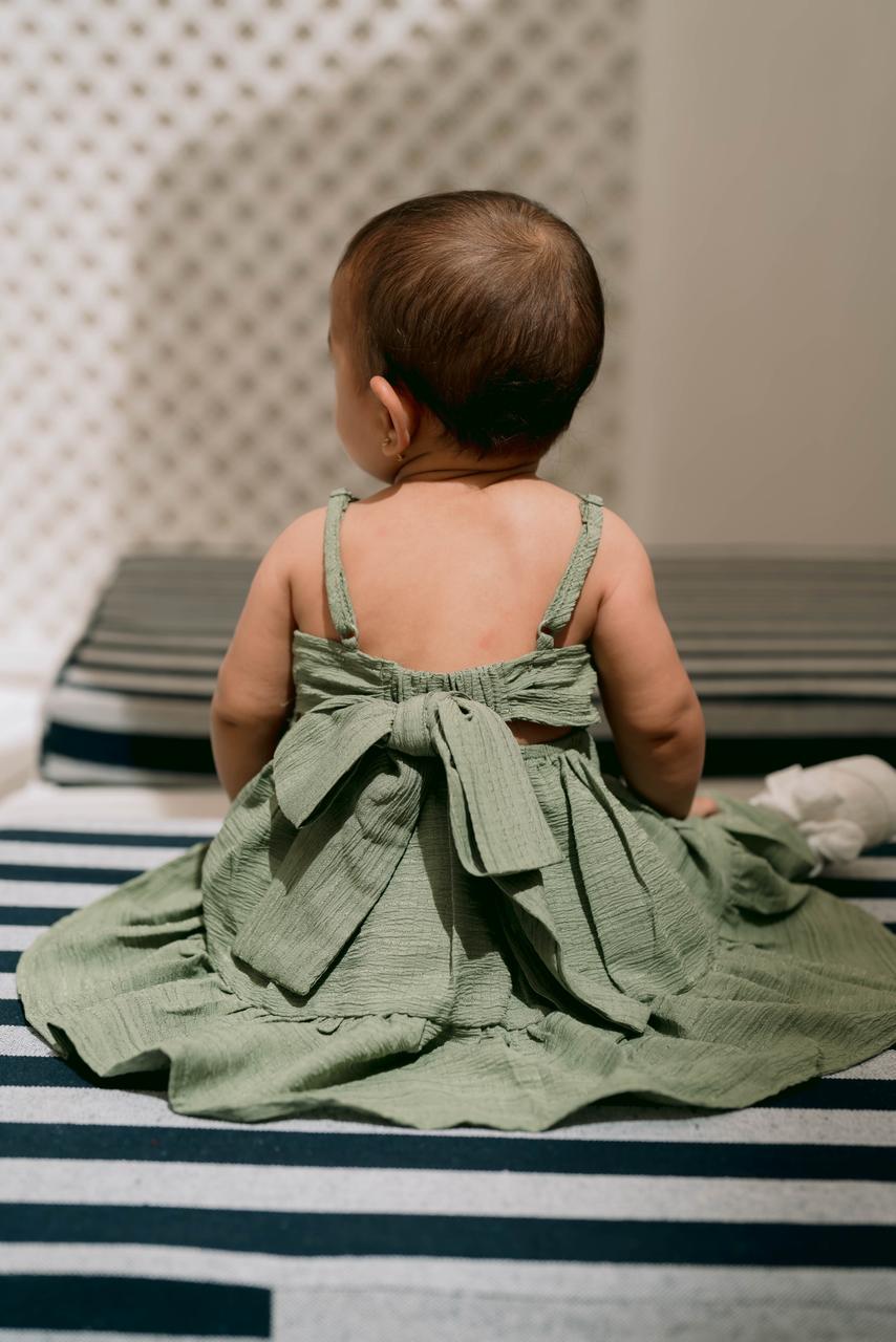 Green Dress with Bow
