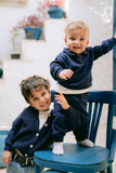 V Blue Cotton Set