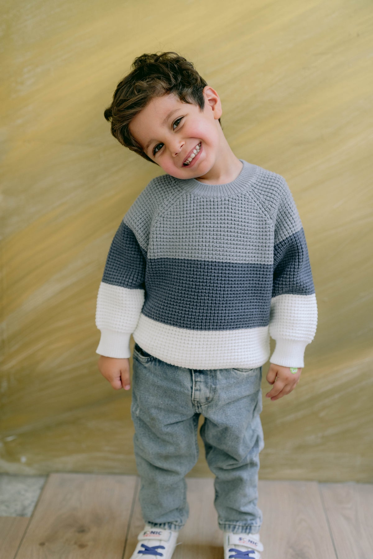 White & Blue Pullover