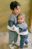 White & Blue Pullover