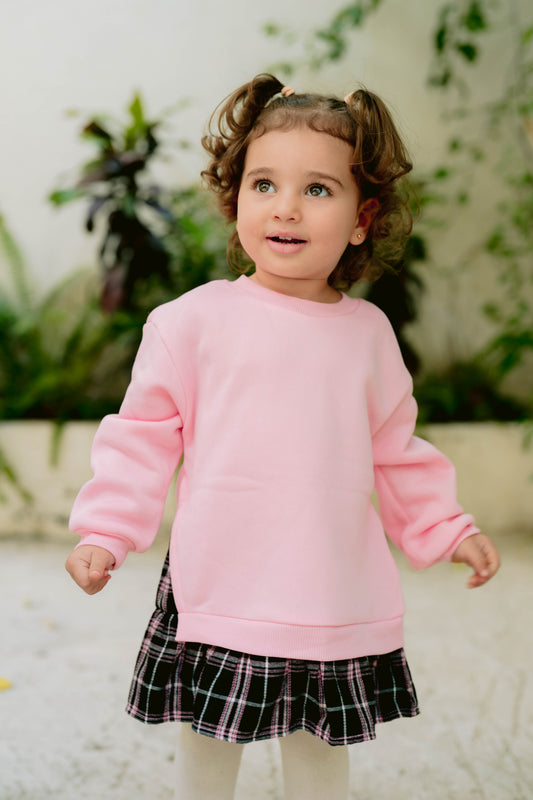 Pink Oversized Sweatshirt Dress